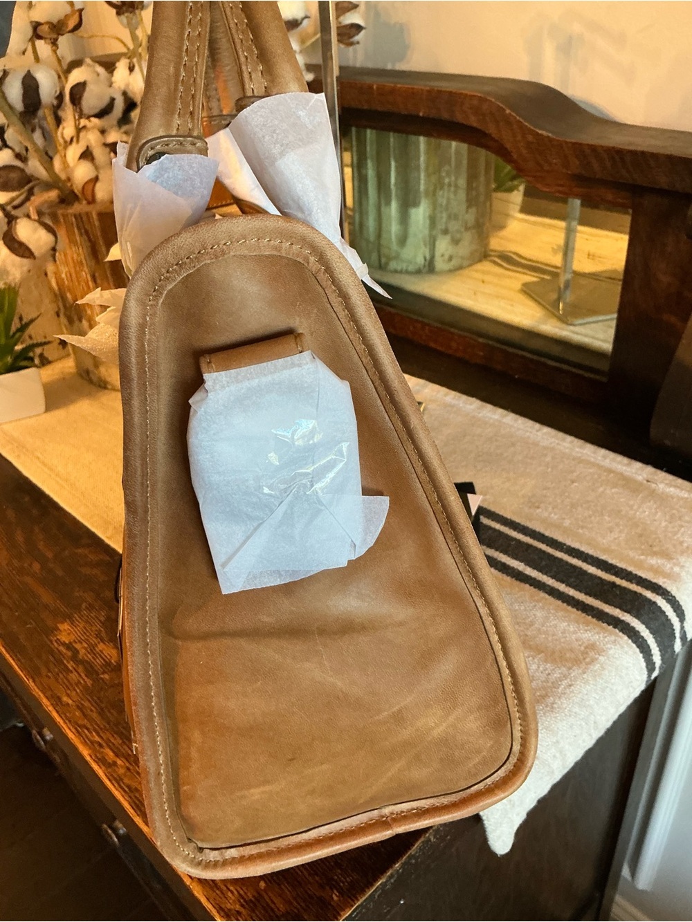 Frye Tan Leather Satchel - Picture 6 of 12